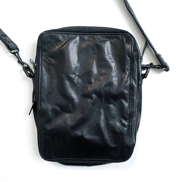 Scully Black Leather Mini Crossbody Bag - Picture 3 of 8